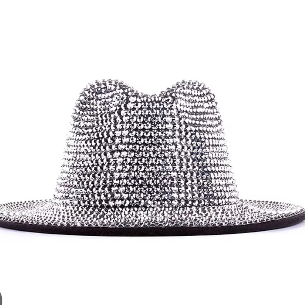 Glamorous Silver Rhinestone Hat - Picture 7 of 11